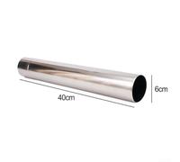 Comignolo Girevole in per acciaio per Canna Fumaria 6cm, Terminale Eolico Anti-Vento per Stufe e Camini, Rotazione a 4 Venti, Lunghezza 20-40cm(40cm)