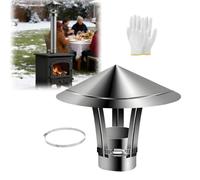 Comignolo In Acciaio 304, Cappello Antipioggia Per Tubo Stufa E Camino | Comignolo, cappello camino, copritubo stufa, deflettore fumaiolo, protezione uccelli camino, cappa inox(12cm/4.7in)