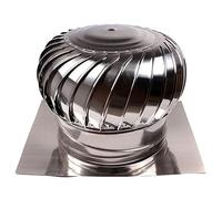 Comignolo in Acciaio Inox con girante Antivento per Una Ventilazione efficiente, Soluzione per tetti Resistente alle intemperie per Case e spazi Esterni.