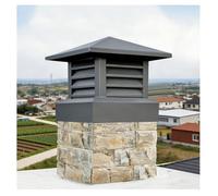 Comignolo Installazione Facile Comignoli per Camino per Esterno | Protezione Impermeabile Copertura Camino Copertura Esterna per Uso Esterno Villa(50x50cm/19.69x19.69in)