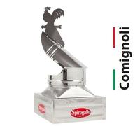 Comignolo SpiroGallo Base Quadrata Girevole con Cuscinetti per Canne Fumarie. CE