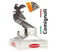 Comignolo SpiroGallo Base Rettangolare Girevole C/Cuscinetti x Canne Fumarie. CE
