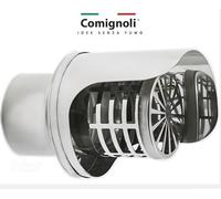 Comignolo Terminale a Parete PELLET C/COPERTURA INNESTO TONDO-ACCIAIO INOX. CE [EEK: A]