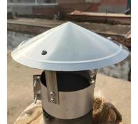 Comignolo Terminale in 304 Acciaio Inox Fumaiolo Tonda Comignolo Canna Antivento Fumaiolo Comignolo per Camino Terminale Canna Fumaria Cappello Scarico Fumi(120mm)