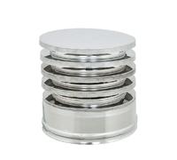 COMIGNOLO TERMINALE ZARA COIBENTATO DOPPIA PARETE 25 mm -INOX- STUFE e CAMINI