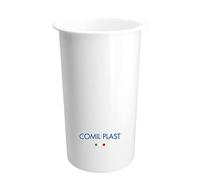Comil Plast | Portafiori Interno in plastica per Vaso da cimitero Colore Bianco | Diametro 11 cm, Altezza 20 cm.