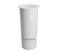 Comil Plast | Portafiori Interno in plastica per Vaso da cimitero Colore Bianco | Diametro 7,5 cm, Altezza 18 cm.
