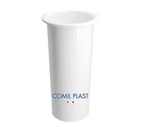 Comil Plast | Portafiori Interno in plastica per Vaso da cimitero Colore Bianco | Diametro 7 cm, Altezza 16 cm.