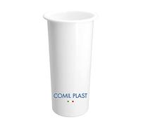 Comil Plast | Portafiori Interno in plastica per Vaso da cimitero Colore Bianco | Diametro 8 cm, Altezza 18 cm.