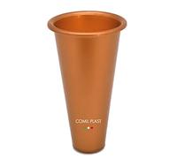 Comil Plast | Portafiori Interno in plastica per Vaso da cimitero Colore Rame | Diametro 6.4 cm, Altezza 11 cm.