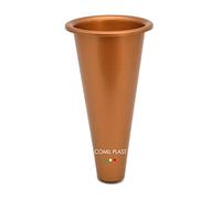 Comil Plast | Portafiori Interno in plastica per Vaso da cimitero Colore Rame | Diametro 7.3 cm, Altezza 13.7 cm.