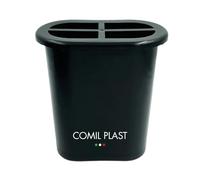Comil Plast | Portafiori Interno in plastica per Vaso da cimitero Ovale Colore Nero | Larghezza 12 cm, Altezza 15 cm con ghiera in Plastica Inclusa