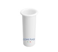 Comil Plast | Portafiori Ossario in plastica per Vaso da cimitero Colore Bianco | Diametro 3 cm, Altezza 9 cm.