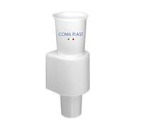 Comil Plast | Vasetto portafiori con supporto adesivo per Loculo cimiteriale - Portafiori Piccolo in Plastica 9,7x3,5 cm Bianco