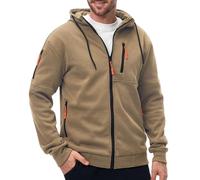 Comilaka Felpe con Cappuccio Uomo Hoodies Vello Foderato Casual Manica Lunga Hoodie Giacca con Cerniera Autunno Inverno
