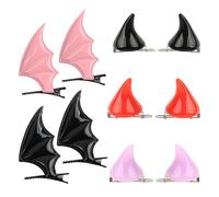 Comimark 10 fermagli per capelli a forma di corno di demone dei cartoni animati: aggiungi un tocco divertente al tuo look per le feste!