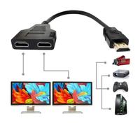 Comioke Adattatore Splitter HDMI, 1080P HDMI Splitter 1 a 2 vie, Adattatore per HDTV, Monitor e Proiettori, È Possibile Attivare un Solo Dispositivo Alla Volta, Non Supporta l'uso Simultaneo