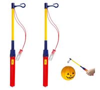 Comioke Bastone per Lanterna 2 Pezzi LED Bastoncini Lanterne Elettroniche Bastone per Lanterna Halloween, San Martino, Mascherate, Sfilate di Lanterne, Natale, Feste per Bambini