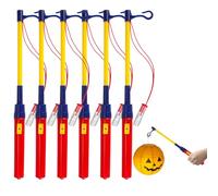 Comioke Bastone per Lanterna 6 Pezzi LED Bastoncini Lanterne Elettroniche Bastone per Lanterna Halloween, San Martino, Mascherate, Sfilate di Lanterne, Natale, Feste per Bambini