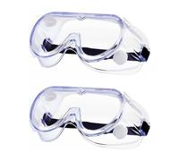 Comioke Occhiali a Mascherina, Occhiali di Sicurezza Antiappannamento Regolabile, Occhiali a Mascherina Trasparente, Occhiali Protettivi da Lavoro, 2 Pezzi Occhiali Antipolvere Antigraffio Universali