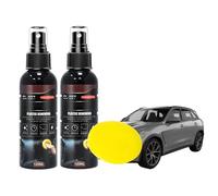 Comioke Rinnova Plastiche Auto, Detergente per Interni Auto, 2 * 120ml Restauratore e Lucidante per Plastica, Gomma, Pelle, Ripara Lo sbiadimento e previene l'invecchiamento precoce, + Spugna
