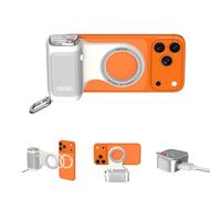 COMITOK MOCA - Impugnatura magnetica per iPhone 17, tutti i modelli iOS26, iOS18, non c'è bisogno di app per fotocamera, design anti-goccia, telecomando staccabile e comodo gancio portachiavi