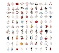 Comius Sharp 100 Pezzi Ciondoli per Creazione di Gioielli Misti Stili retrò Oro Ciondolo Charm per Gioielli Fai da Te per Bracciale Collana Orecchini Creazione di Gioielli (Colore)