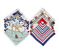 Comius Sharp 12 Pack Sciarpa in Raso Donna Foulard Quadrato Sciarpa di Seta Piccolo Sciarpa Quadrato Raso Fazzoletto (50 x 50cm)