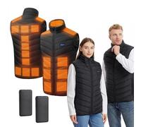 Comius Sharp Gilet Riscaldato Uomo Donna, Giacca Riscaldata con 3 Temperature 21 Zone di Riscaldamento, 2x10000 mAh Giacca Riscaldata Elettrico, Giubbino Riscaldato per Escursionismo Ciclismo, XL
