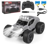 Comius Sharp Macchina Telecomandata，1/20 25km/H Macchina Radiocomandata Ad Alta Velocità, Fuoristrada A Trazione Integrale Con Luci A Led, Regalo Per Bambini Di 7-14 Anni(Grigio)