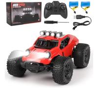 Comius Sharp Macchina Telecomandata，1/20 25km/H Macchina Radiocomandata Ad Alta Velocità, Fuoristrada A Trazione Integrale Con Luci A Led, Regalo Per Bambini Di 7-14 Anni(Rosso)