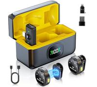 Comius Sharp Microfono Wireless, Mini Microfono Vlog con Custodia di Ricarica e Trasmettitore Display Digitale, per IPhone Android, Lavalier Wireless con Cancellazione del Rumore per Vlog, YouTube