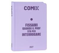 COMIX - Agenda 2027 Giornaliera 16 Mesi, Diario per Scuole Medie e Superiori, con Copertina Rigida, 576 Pagine con Grafiche e Fumetti, Ideale per Ragazzi e Ragazze, Formato Mini 11x15,3 cm
