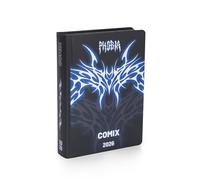 COMIX - Agenda Giornaliera 2026 Limited Fashion Edition, Diario Scuola per Ragazzi e Ragazze, Copertina Rigida con Grafica, Sticker Esclusivi, Interno 100% Comix, 12x16,5 cm, Nera e Blu