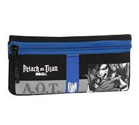 COMIX ANIME, Attacco dei Giganti - Astuccio Piccolo con Zip + Comodo Elastico per Aggancio a Cover Agenda, Utilizzabile come Astuccio Scuola e Free Time - per Idee Regalo Bambini e Ragazzi, 20x9Hx1 cm
