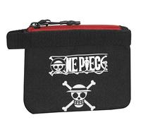 COMIX ANIME, One Piece - Set 3 Porta Carte e Portamonete a Zip con Moschettone Portachiavi, Ideale come Bustina Piatta Portaoggetti per Regali Natale - Misure L(23x17,5Hx1) + M(18x14Hx1) + S(13x10Hx1)