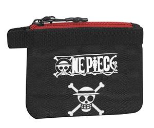 COMIX ANIME, One Piece - Set 3 Porta Carte e Portamonete a Zip con Moschettone Portachiavi, Ideale come Bustina Piatta Portaoggetti per Regali Natale - Misure L(23x17,5Hx1) + M(18x14Hx1) + S(13x10Hx1)
