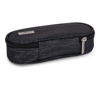 COMIX Lurex - Astuccio Ovale Organizzato per Bambini e Ragazzi, Ideale per Riporre la Cancelleria, con Pratica Chiurusa a Zip, Interno con Passanti Elastici ai Lati, 22x5Hx7 cm