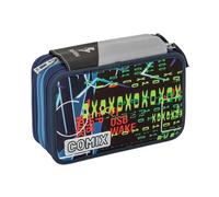 COMIX Astuccio Scuola 3 Zip Flash (Nero)