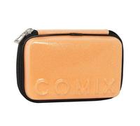 COMIX - Astuccio Scuola, Astuccio Maxi Zip per Bambini e Ragazzi, con Set Cancelleria Incluso, Cover Rigida con Maxi Logo in Rilievo e Tirazip in Metallo, 21 x 14,5h x 6,5 cm, Arancione