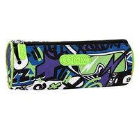 Comix BRIGHT BOY - Astuccio Scuola Rotondo Porta Cancelleria con Tirazip in Metallo - Astuccio Piccolo Portapenne Bambino Ideale per La Scuola Ragazzi e Bambini, 20x8x8Hcm