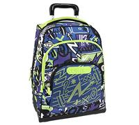 Comix BRIGHT BOY - Zaino Con Trolley e Regolabile in Altezza, con Manico e Spallacci a Scomparsa, Ampio Vano e Tasca Frontale a Zip - Bambina e Bambino con Etichetta Nome e Zaino Scuola 36x47hx23 cm