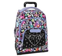 COMIX BRIGHT GIRL - Zaino Con Trolley e Regolabile in Altezza, con Manico e Spallacci a Scomparsa, Ampio Vano e Tasca Frontale a Zip - Bambina e Bambino Zaino Scuola 36x47hx23 cm