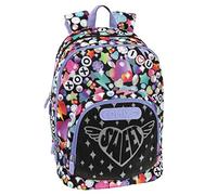 COMIX BRIGHT GIRL - Zaino Scuola Media, Elementare per Bambini e Ragazzi, con Schienale Imbottito e Rinforzato, Spallacci Regolabili e Vano Principale + Tasca Frontale con Zip, cm 32x21x43h