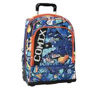 COMIX BRIGHT - Zaino Scuola Trolley per Bambini e Ragazzi, Maniglia Regolabile, Spallacci Imbottiti e Regolabili, Ruote Ø 90 mm Sostituibili, Fondo Preformato Impermeabile, 36x47Hx23 cm