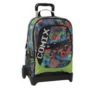COMIX BRIGHT - Zaino Scuola Trolley per Bambini e Ragazzi, Maniglia Regolabile, Trolley Staccabile, Spallacci Imbottiti e Regolabili, 2 Scomparti Principali, Tasca Frontale, Chiusure Zip, 33x52Hx22cm