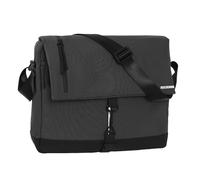 Comix Campus - Messenger, Borsa Tracolla Regolabile, 2 Tasche Interne Imbottite Porta PC e Tablet 14'', Tasca Frontale, Patta con Fibbia e Tracolla Regolabile, 35x29Hx11 cm, Nera