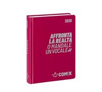 Comix Diario 2019/2020 datato 16 mesi, formato Standard 13x17.8 cm, persian red scritta argento opaco