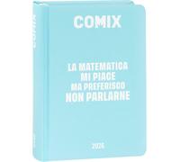 COMIX - Diario agenda Scuola 2025-2026 Copertina Rigida mis. 11x15.3h cm Azzurro