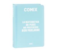 COMIX - Diario Giornaliero 16 Mesi, Diario Scuola 2025-2026, con Copertina Rigida, Ideale per la Scuola Media e Superiore, 13x17.8h cm, Azzurro